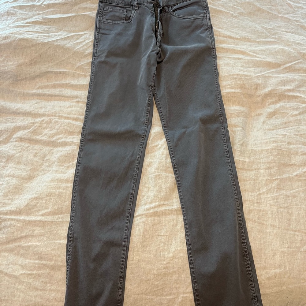 Faherty 5 Pocket Comfort Twill Chino Pants Trouser Gray Cotton Blend Men’s 30x32